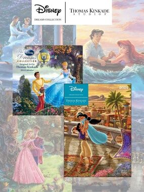 Disney x Thomas Kinkade’s Artwork 2024 Planner & 2014 Mini Calendar